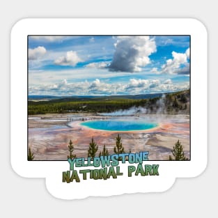 Wyoming State Outline (Yellowstone National Park) Sticker